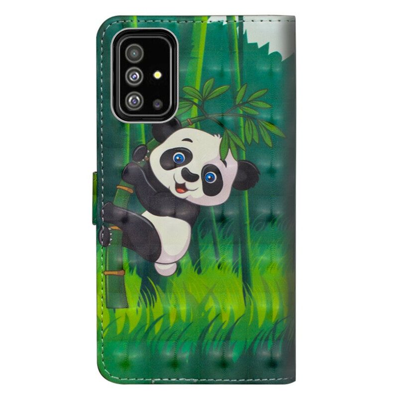 Fodral För Samsung Galaxy A51 Panda Och Bambu