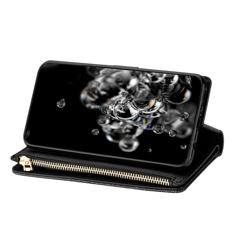 Fodral För Samsung Galaxy A51 Plånboksfodral Paljetter Zip-plånbok