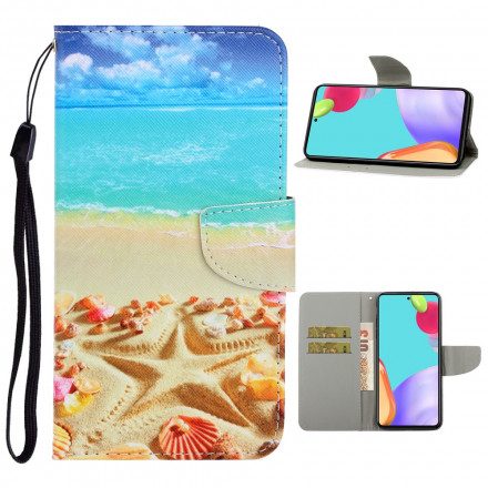 Fodral För Samsung Galaxy A52 4G / A52 5G / A52s 5G Med Kedjar Thong Beach