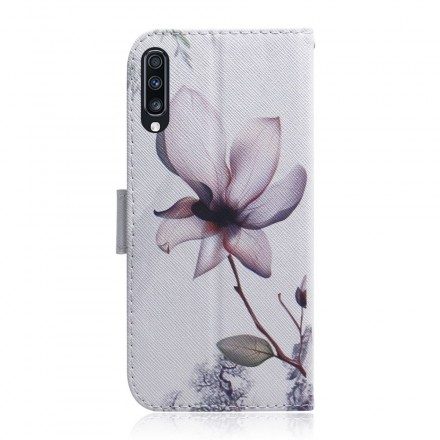 Fodral För Samsung Galaxy A70 Gammal Rosenblomma