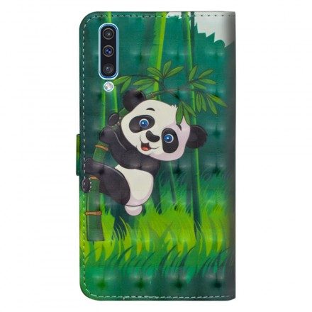 Fodral För Samsung Galaxy A70 Panda Och Bambu