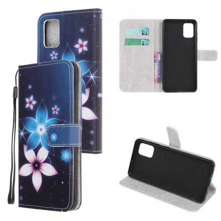 Fodral För Samsung Galaxy A71 5G Med Kedjar Lunar Strap Blommor