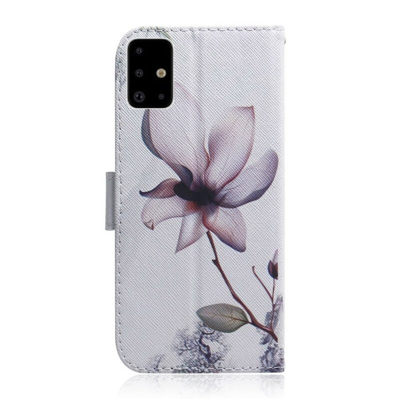 Fodral För Samsung Galaxy A71 Gammal Rosenblomma