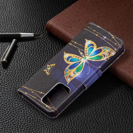 Fodral För Samsung Galaxy A72 4G / 5G Gyllene Fjärilar