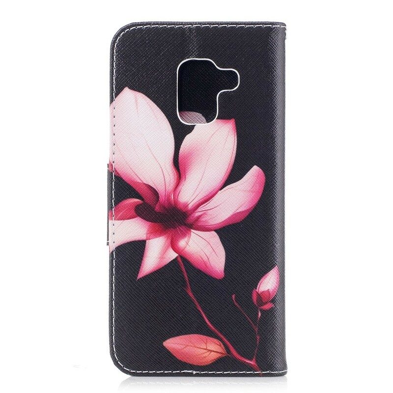 Fodral För Samsung Galaxy A8 2018 Rosa Blomma