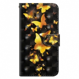Fodral För Samsung Galaxy J4 Plus Gula Fjärilar