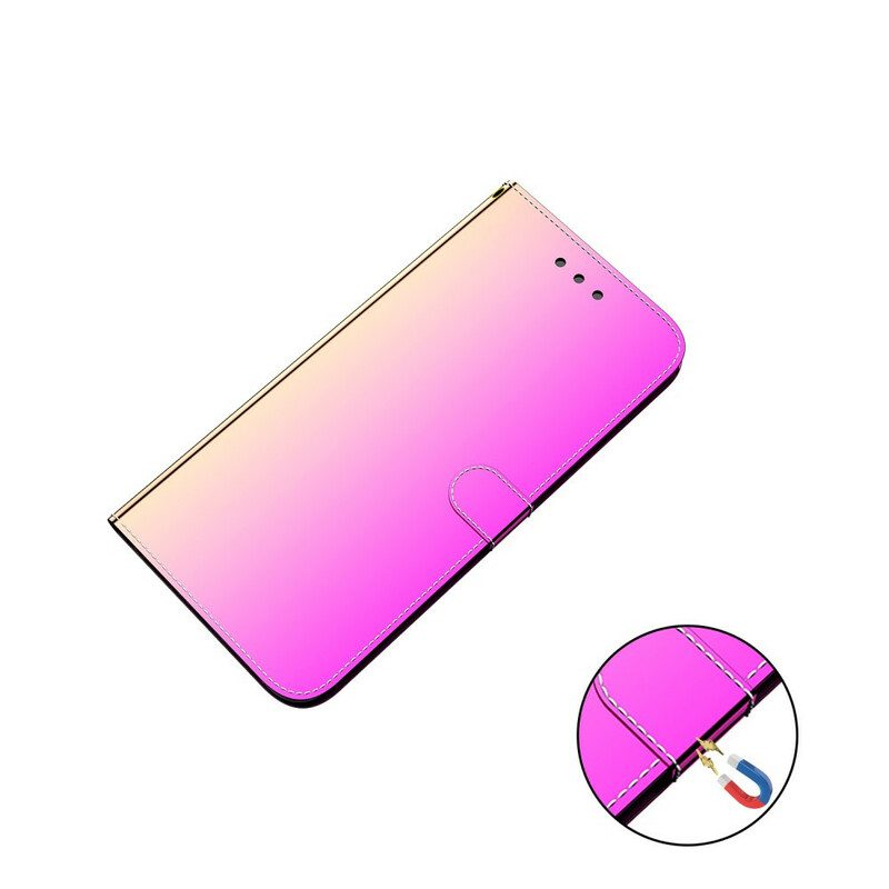 Fodral För Samsung Galaxy M11 Konstläderspegel