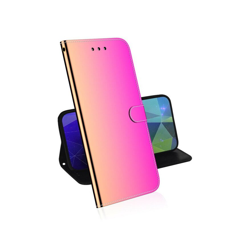 Fodral För Samsung Galaxy M11 Konstläderspegel