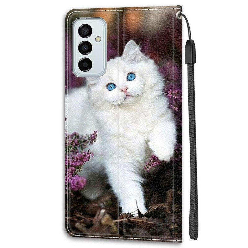 Fodral För Samsung Galaxy M23 5G Med Kedjar Thong Cat Fan