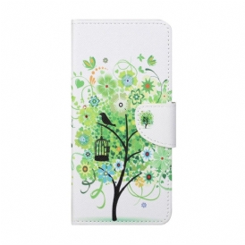 Fodral För Samsung Galaxy M23 5G Träd Med Gröna Löv