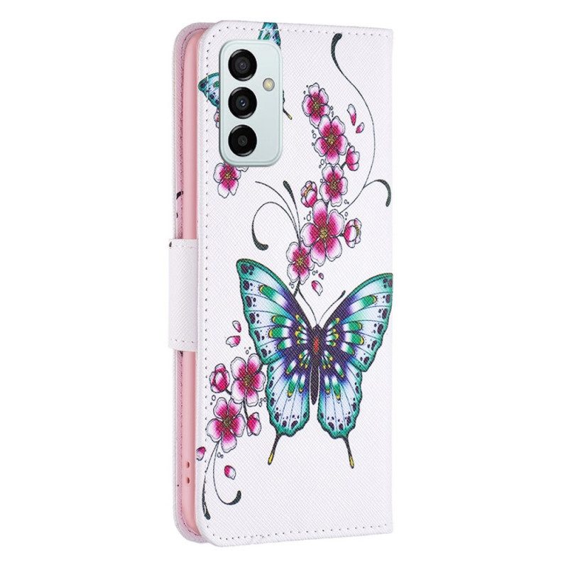 Fodral För Samsung Galaxy M23 5G Vackra Fjärilar