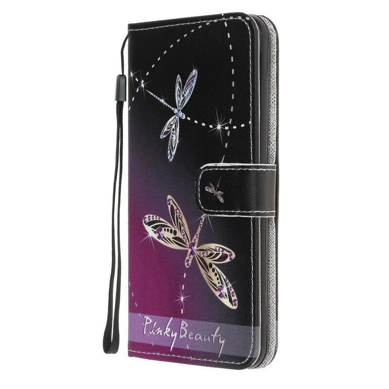 Fodral För Samsung Galaxy M31 Med Kedjar Thongtrollsländor