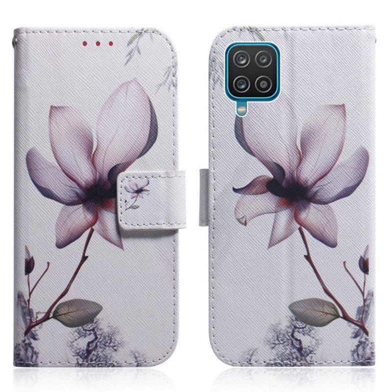 Fodral För Samsung Galaxy M32 Gammal Rosenblomma