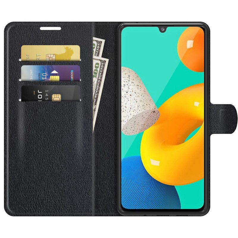 Fodral För Samsung Galaxy M32 Klassisk Litchi Lädereffekt