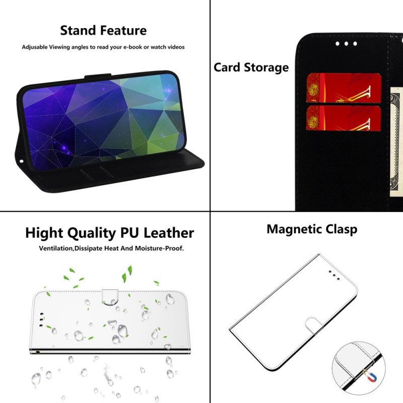 Fodral För Samsung Galaxy M33 5G Spegel Och Band