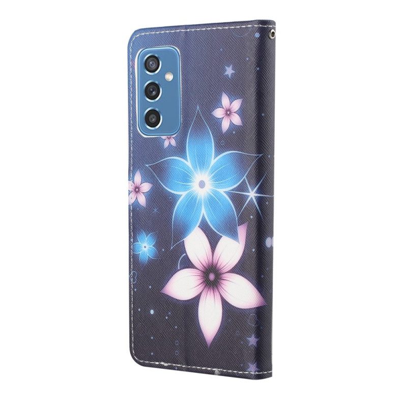 Fodral För Samsung Galaxy M52 5G Glödande Blommor