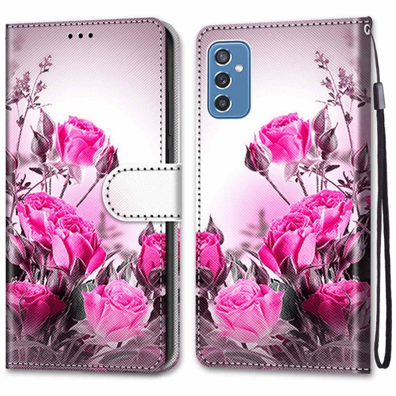 Fodral För Samsung Galaxy M52 5G Mousserande Rosor