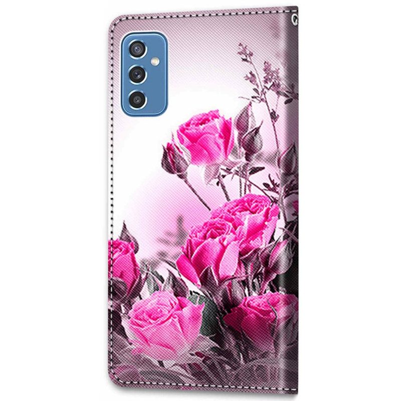 Fodral För Samsung Galaxy M52 5G Mousserande Rosor