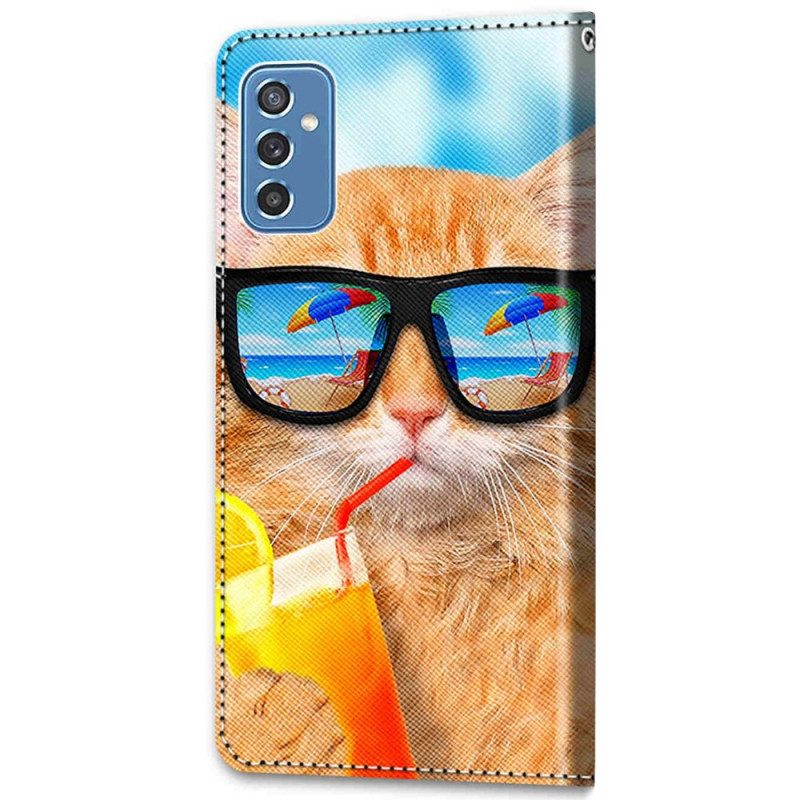 Fodral För Samsung Galaxy M52 5G Sommar Cat