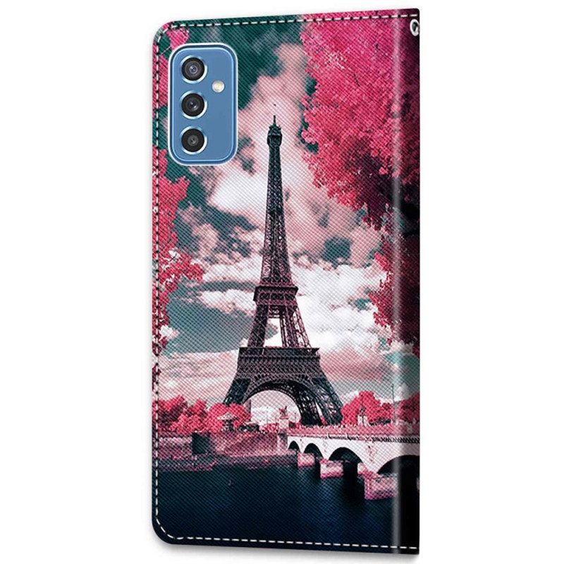 Fodral För Samsung Galaxy M52 5G Twilight Eiffeltornet