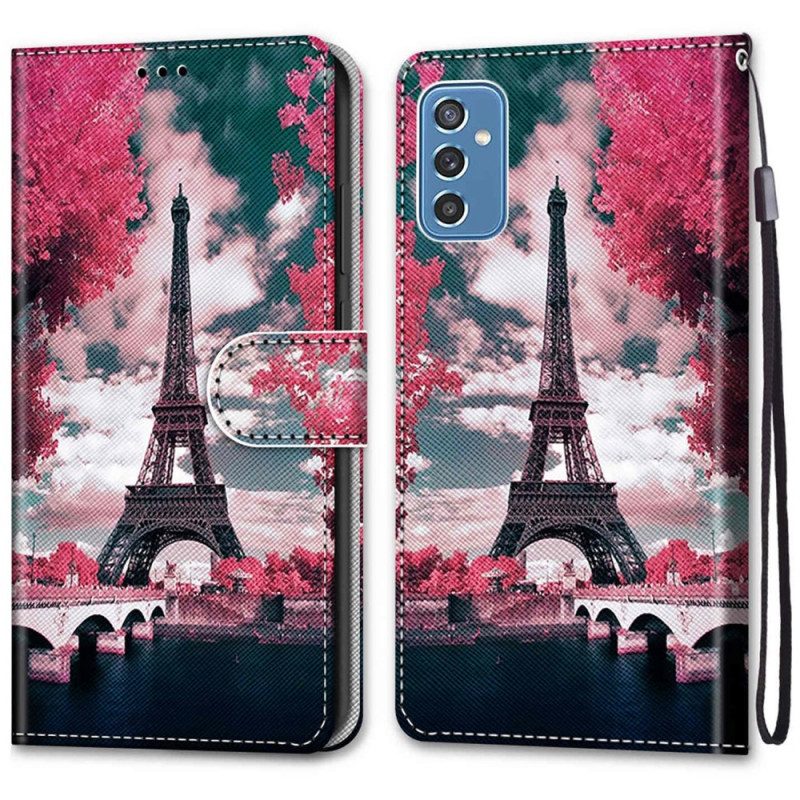 Fodral För Samsung Galaxy M52 5G Twilight Eiffeltornet