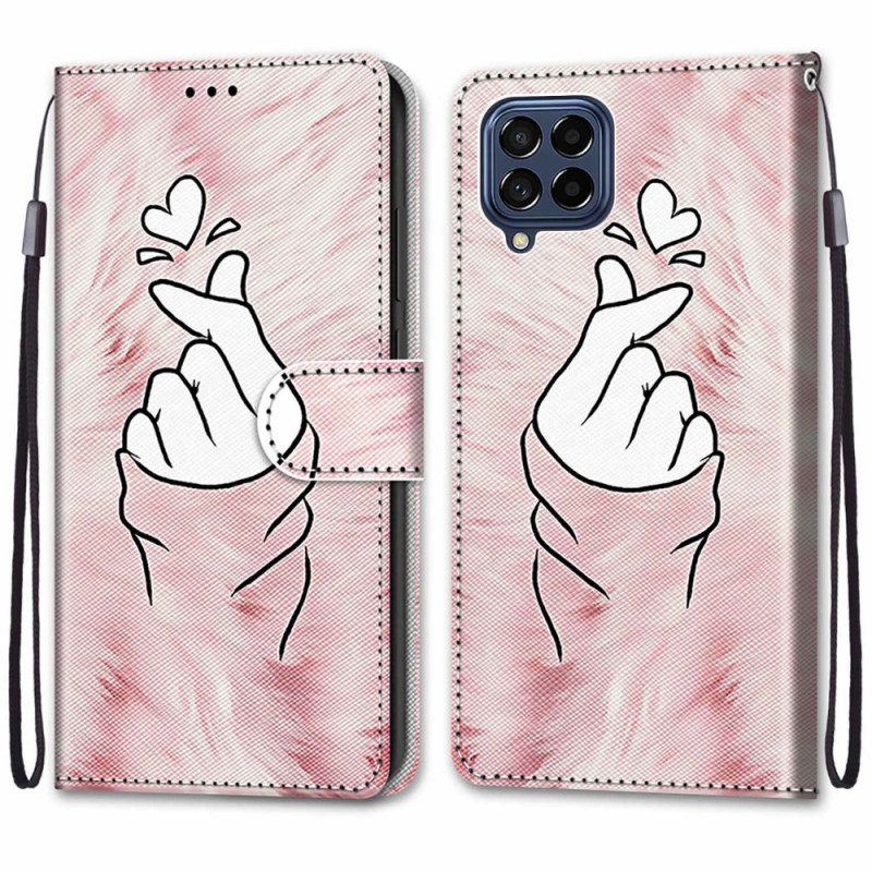 Fodral För Samsung Galaxy M53 5G Fingerhjärta