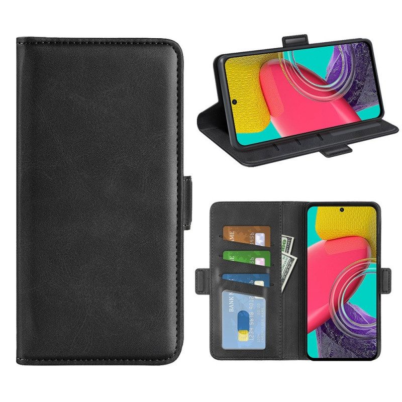 Fodral För Samsung Galaxy M53 5G Folio-fodral Dubbel Klaff