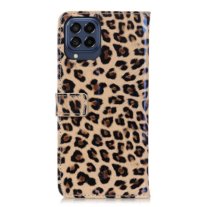 Fodral För Samsung Galaxy M53 5G Lilla Leopardeffekten