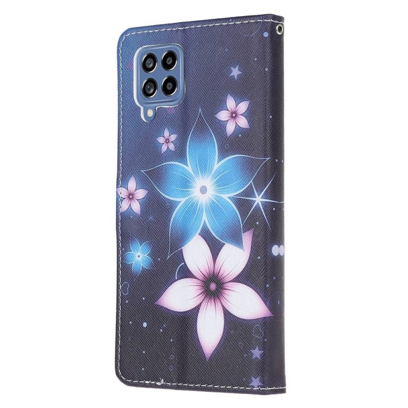 Fodral För Samsung Galaxy M53 5G Med Kedjar Lunar Flower Rem