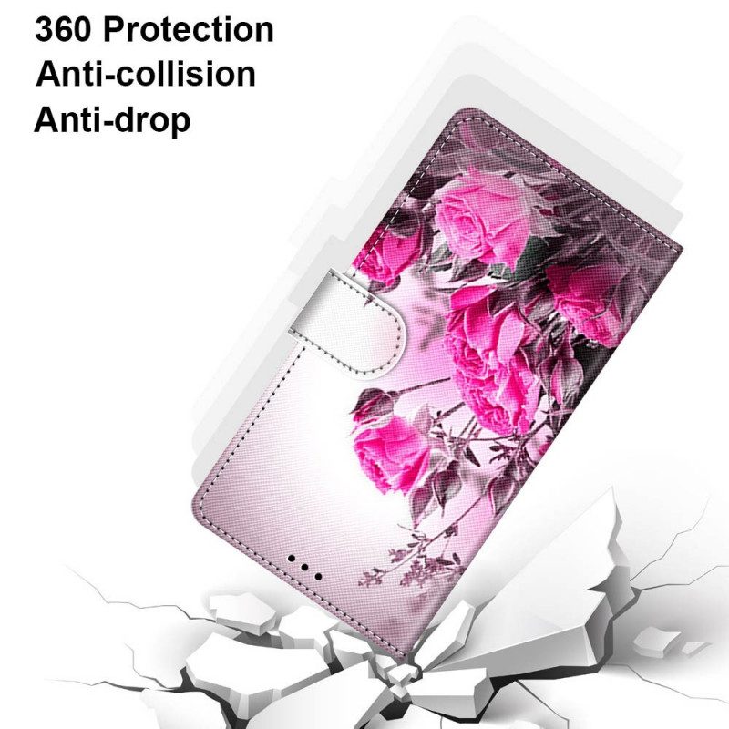 Fodral För Samsung Galaxy M53 5G Med Kedjar Thong Blommor