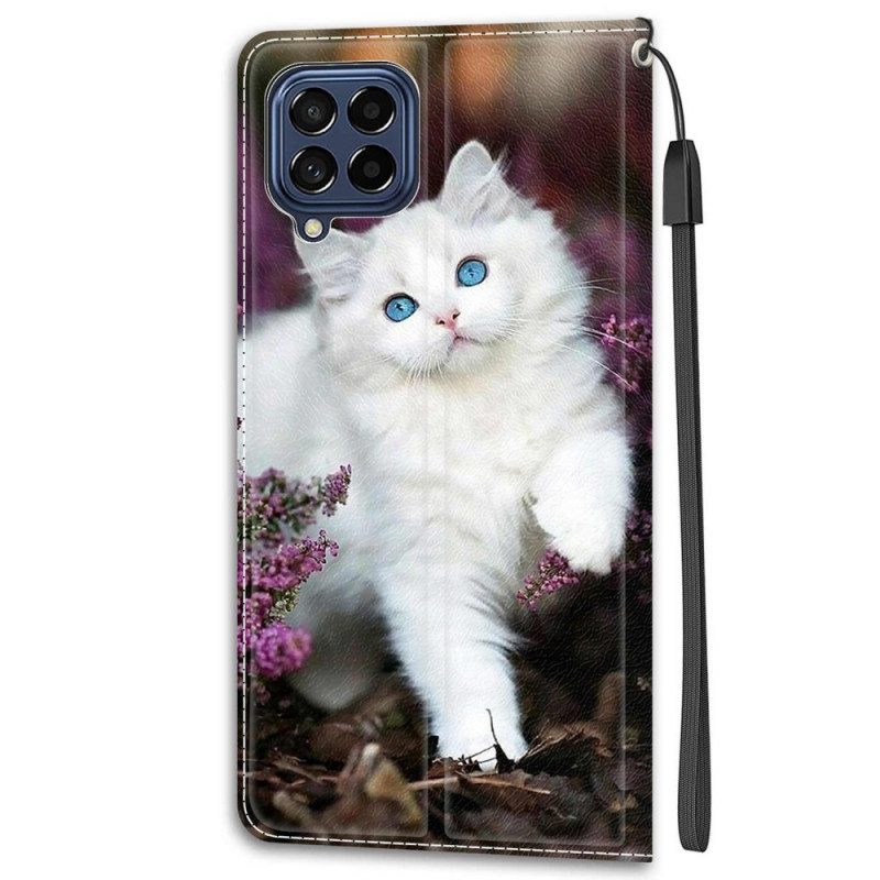 Fodral För Samsung Galaxy M53 5G Med Kedjar Thong Cat Fan