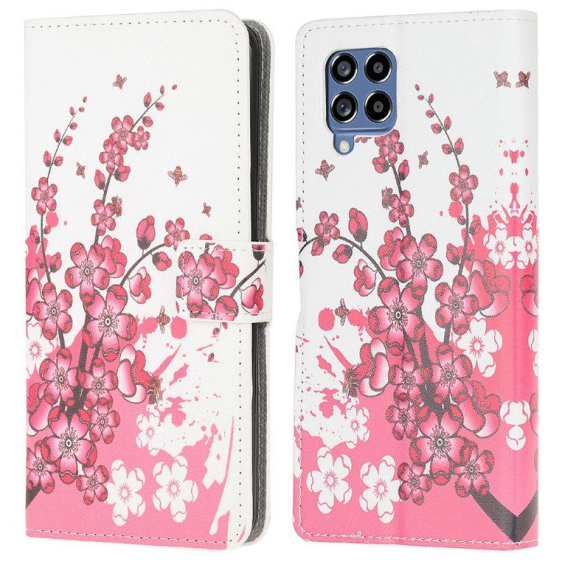 Fodral För Samsung Galaxy M53 5G Tropiska Blommor