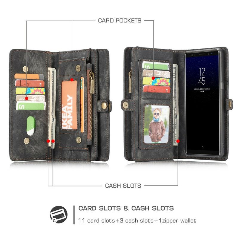 Fodral För Samsung Galaxy Note 8 Caseme Vintage Läder