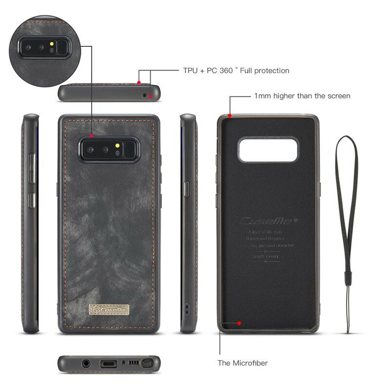 Fodral För Samsung Galaxy Note 8 Caseme Vintage Läder