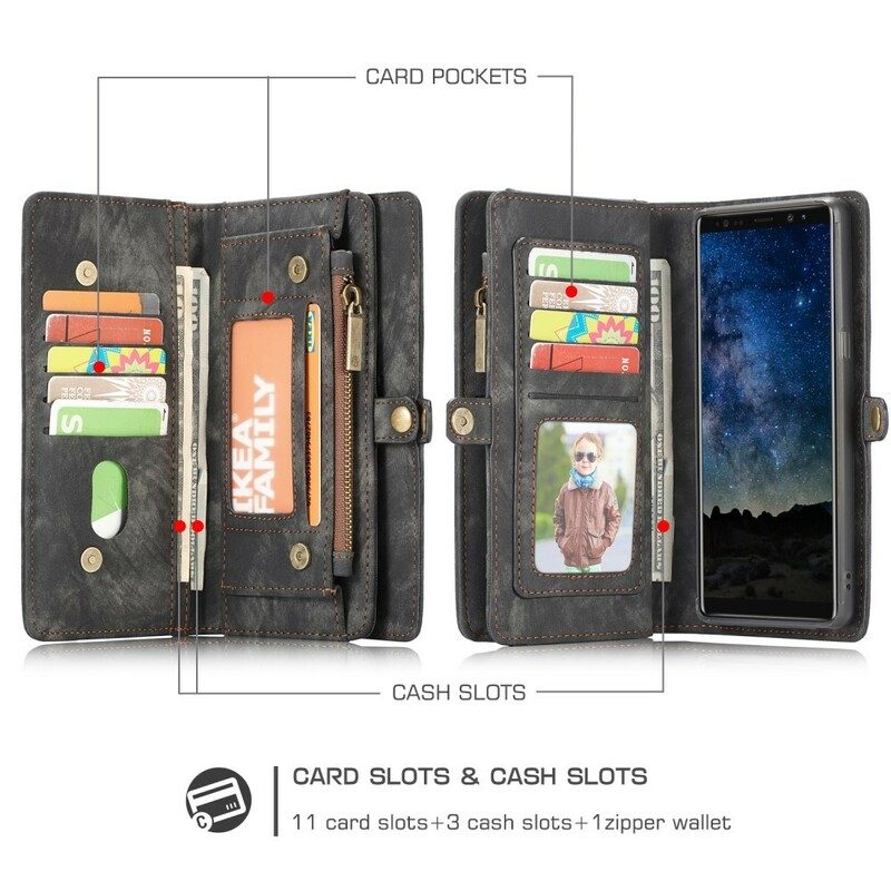 Fodral För Samsung Galaxy Note 9 Caseme Vintage Läder