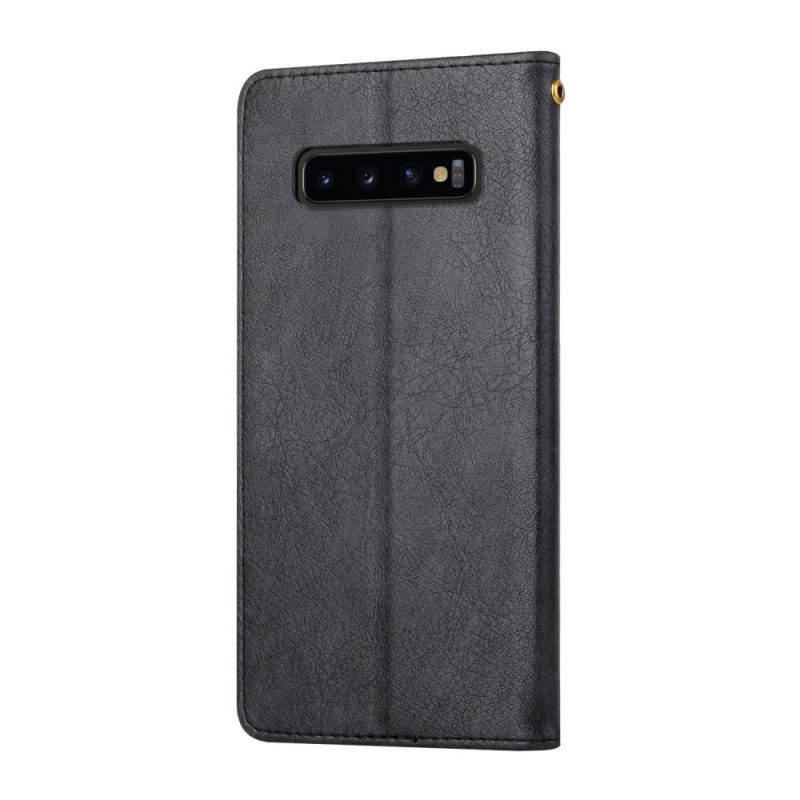 Fodral För Samsung Galaxy S10 Faux Läder Siluett