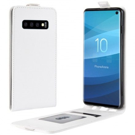 Fodral För Samsung Galaxy S10 Folio-fodral Vikbar Lädereffekt