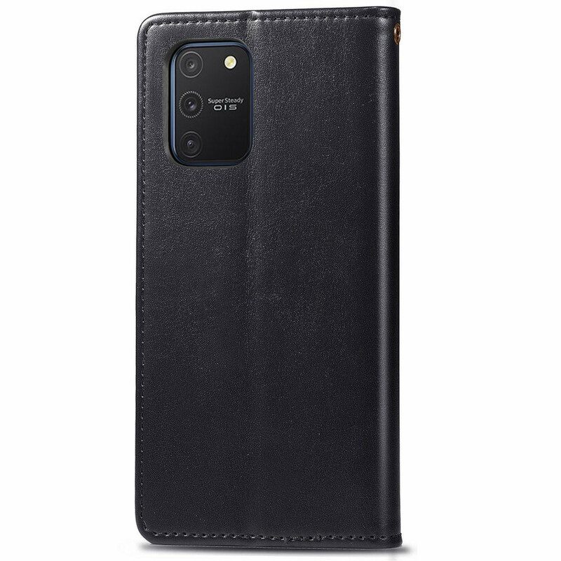 Fodral För Samsung Galaxy S10 Lite Faux Läder Och Vintagelås