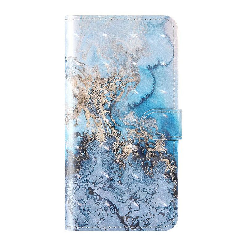 Fodral För Samsung Galaxy S20 FE Light Spot Marble Design Med Lanyard