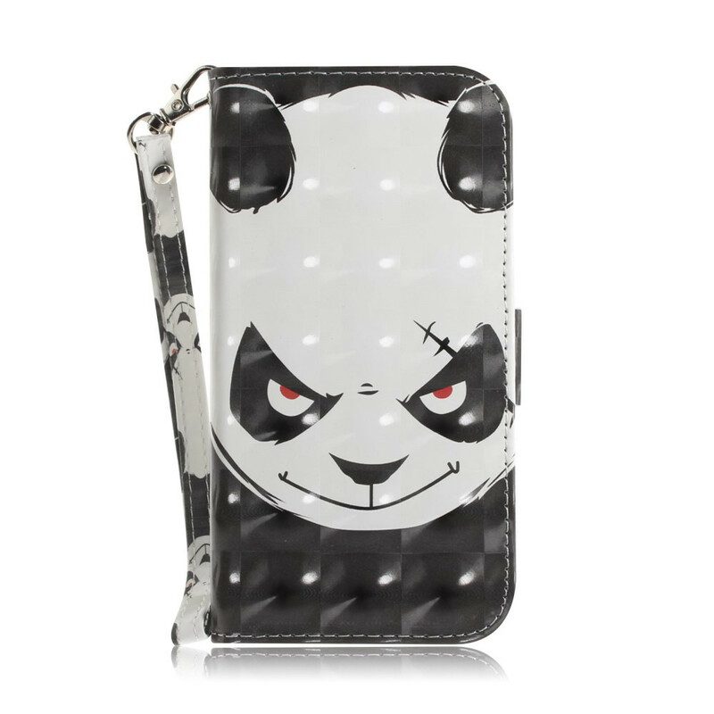 Fodral För Samsung Galaxy S20 FE Med Kedjar Angry Panda Med Rem