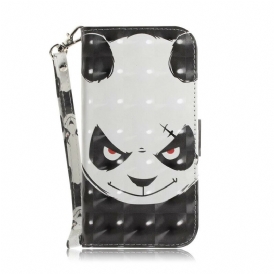 Fodral För Samsung Galaxy S20 FE Med Kedjar Angry Panda Med Rem