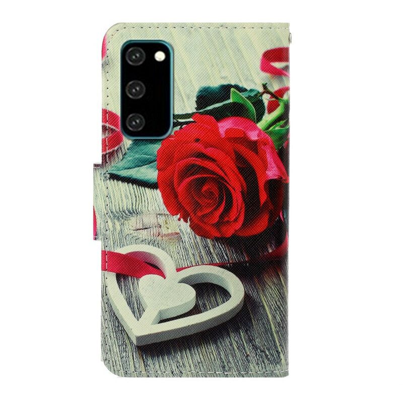 Fodral För Samsung Galaxy S20 Med Kedjar Romantic Strappy Rose