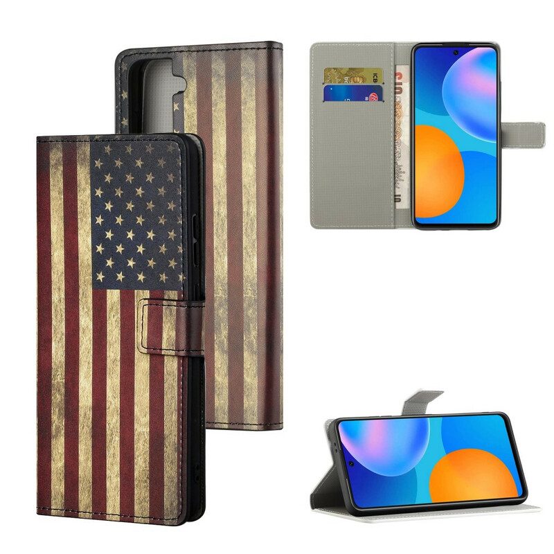 Fodral För Samsung Galaxy S21 5G Amerikansk Flagga