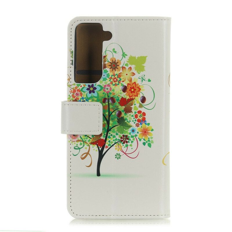 Fodral För Samsung Galaxy S21 5G Blommande Träd