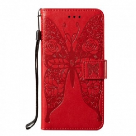 Fodral För Samsung Galaxy S21 5G Fjärilsblommönster