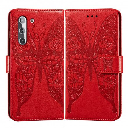 Fodral För Samsung Galaxy S21 5G Fjärilsblommönster