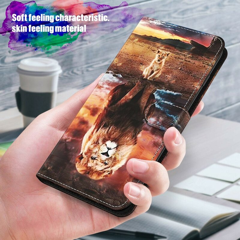 Fodral För Samsung Galaxy S21 5G Ljusfläckslejon Med Snodd