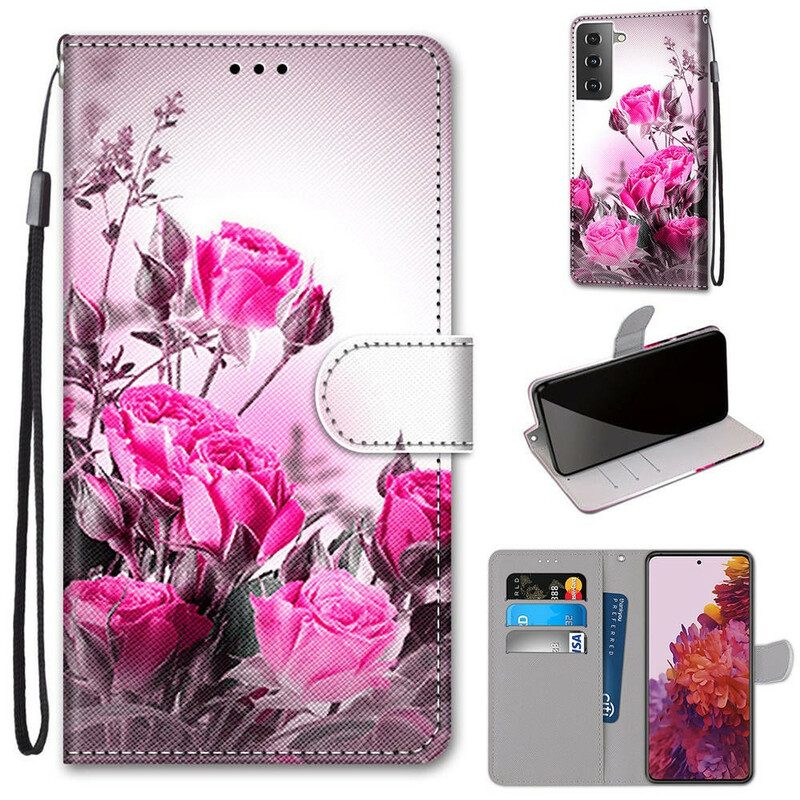 Fodral För Samsung Galaxy S21 5G Magiska Blommor