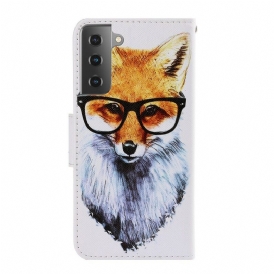 Fodral För Samsung Galaxy S21 5G Med Kedjar Smart Fox Med Rem