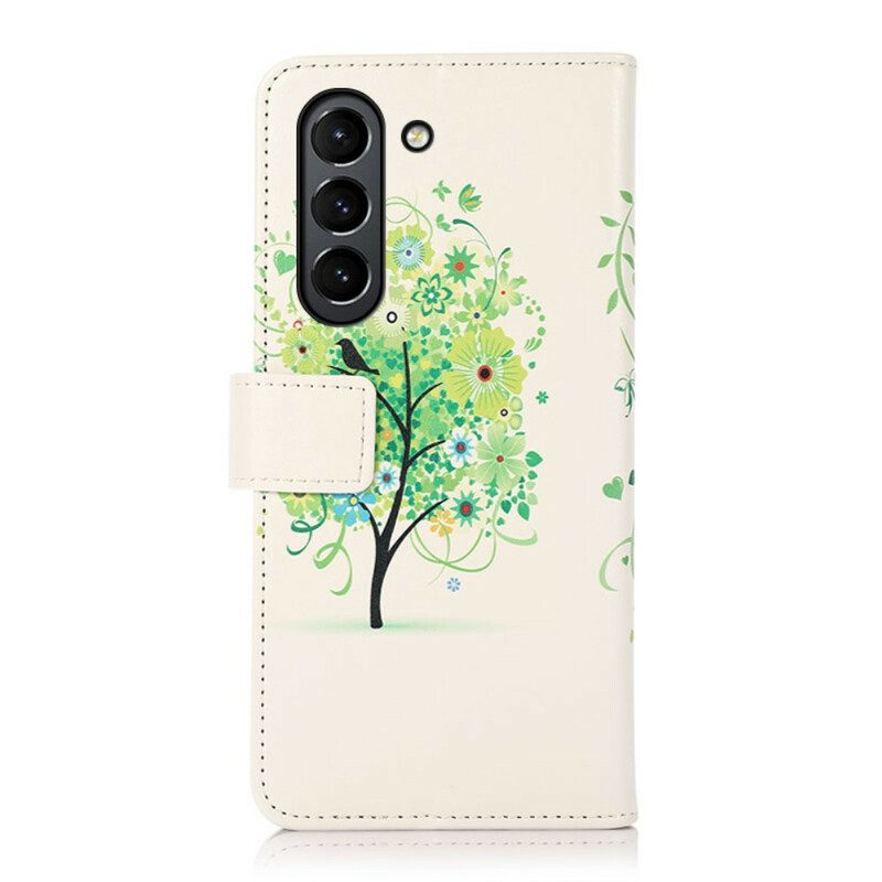 Fodral För Samsung Galaxy S21 FE Blommande Träd